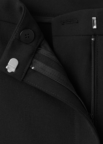 MANGO Boot cut Trousers with creases 'IGUANA' in Black