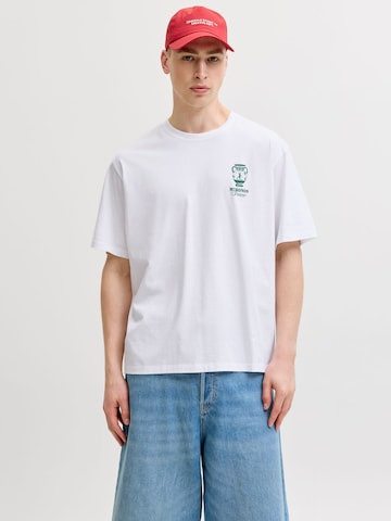 T-Shirt 'JORVacation' JACK & JONES en blanc : devant