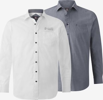 Jan Vanderstorm Button Up Shirt ' Ulfe ' in Blue: front