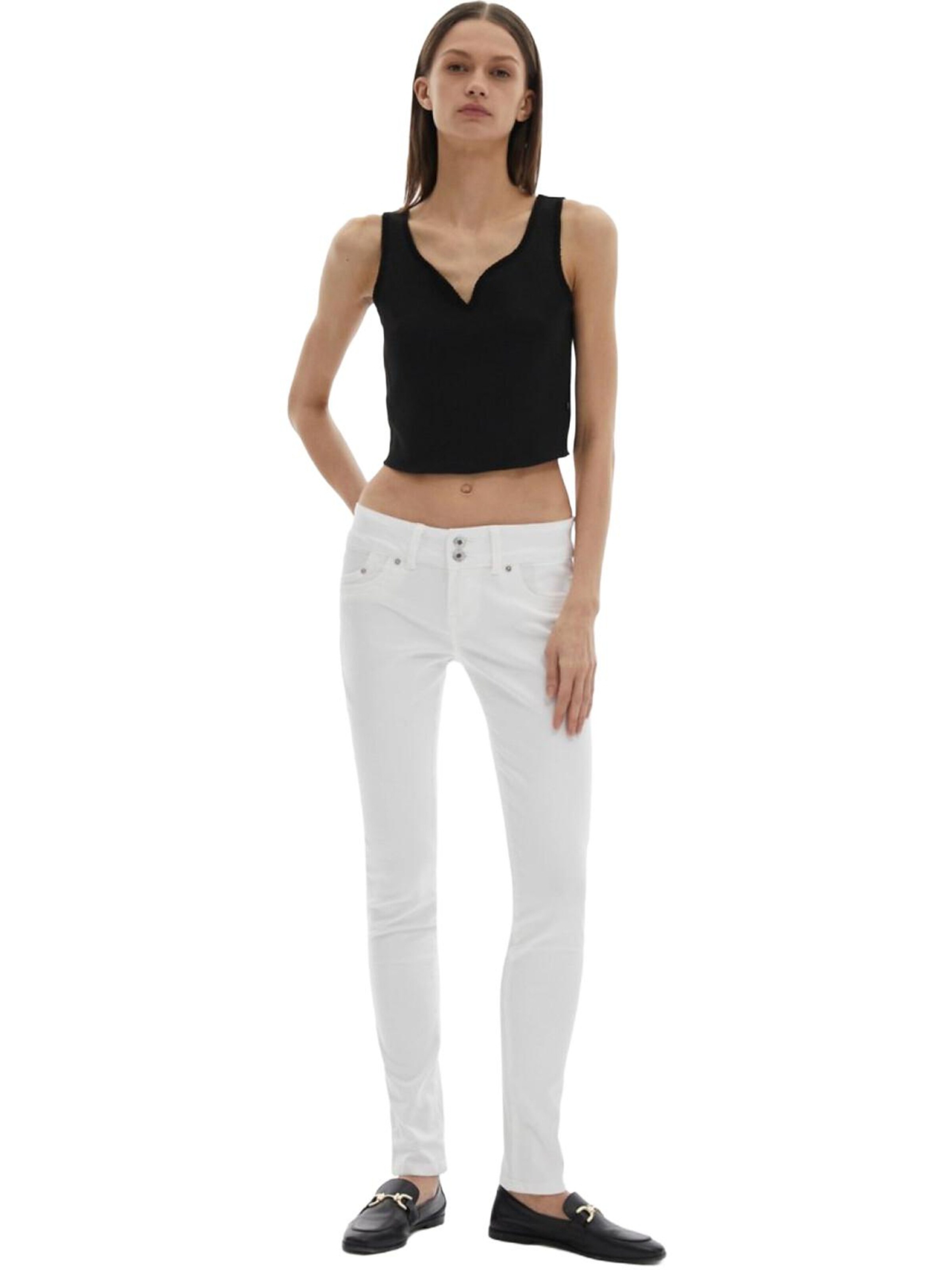 LTB Jeans - Slimfit Vaquero 'LTB Jeans Molly Skinny Leg Mid Waist Jeanshose' en blanco