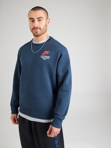 Nike Sportswear Sweatshirt 'CLUB' i blå: forside
