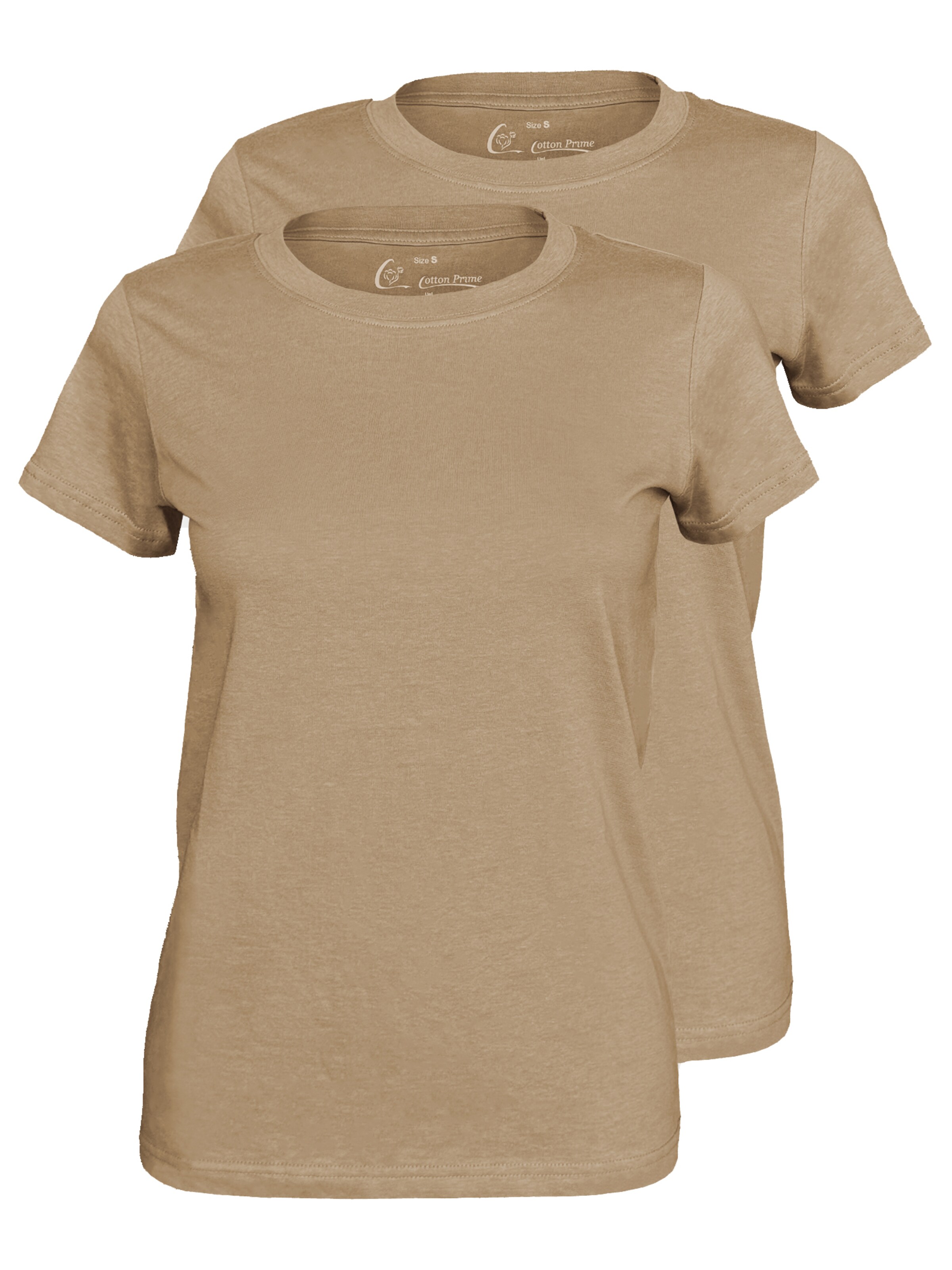 Cotton Prime T-Shirt in Beige: Vorderseite