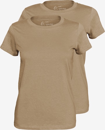 Maglietta di Cotton Prime in beige: frontale