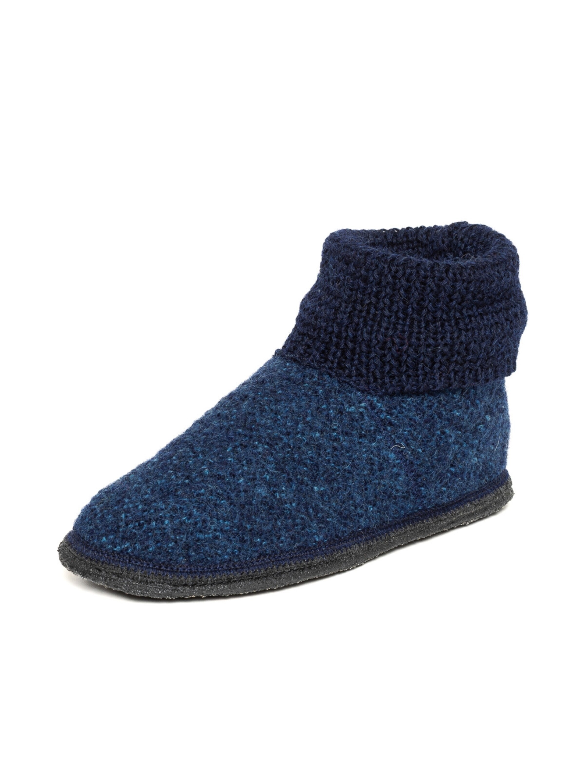 Gottstein Slippers 'Hüttenschuhe Wool Venture High' in Blue: front