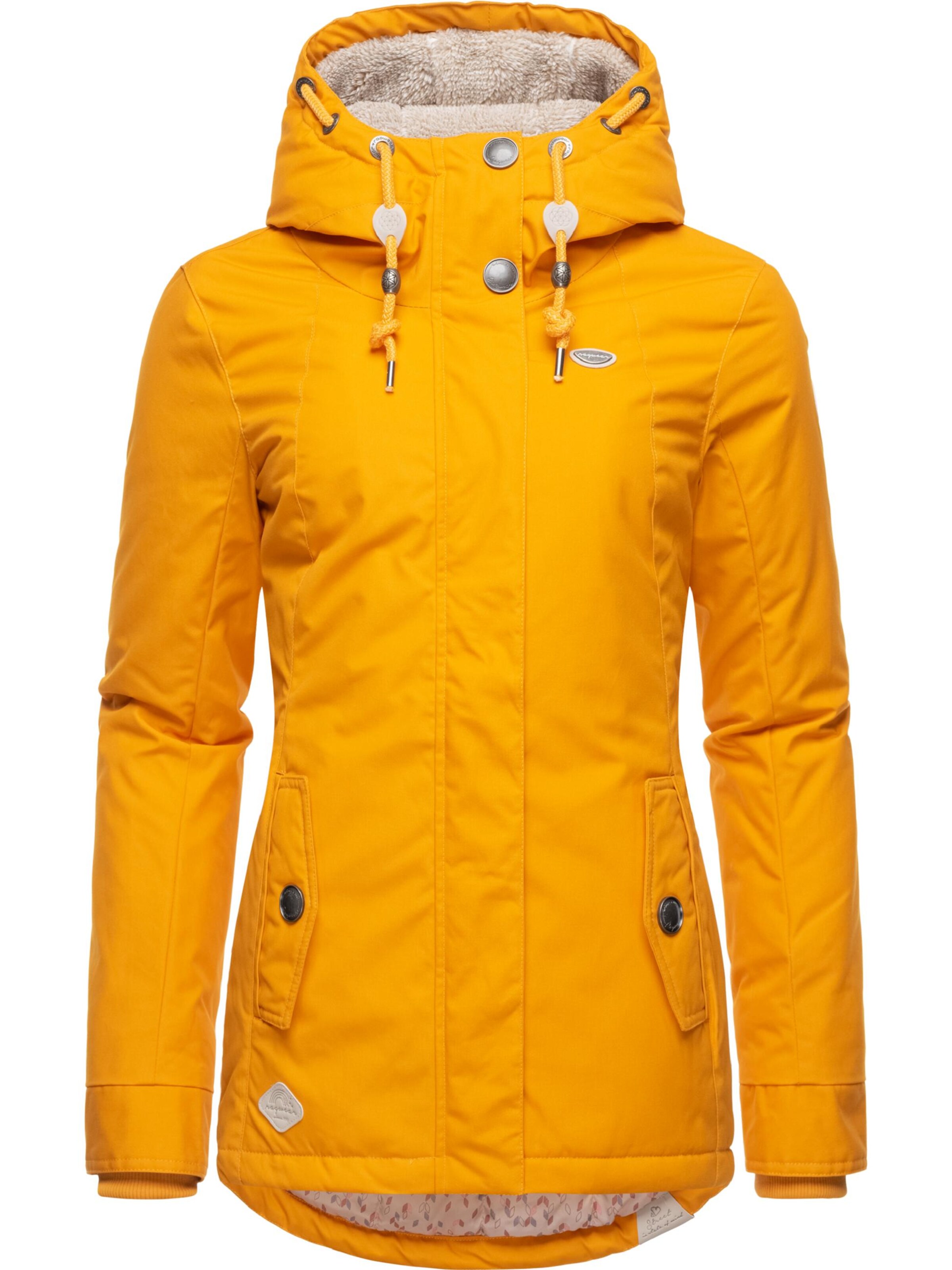 Ragwear Winterjas 'Monade' in Geel: voorkant