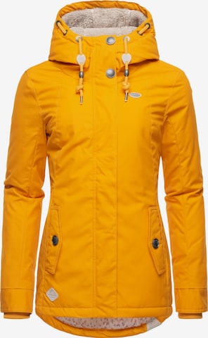 Ragwear Winter Jacket 'Monade' in Yellow: front