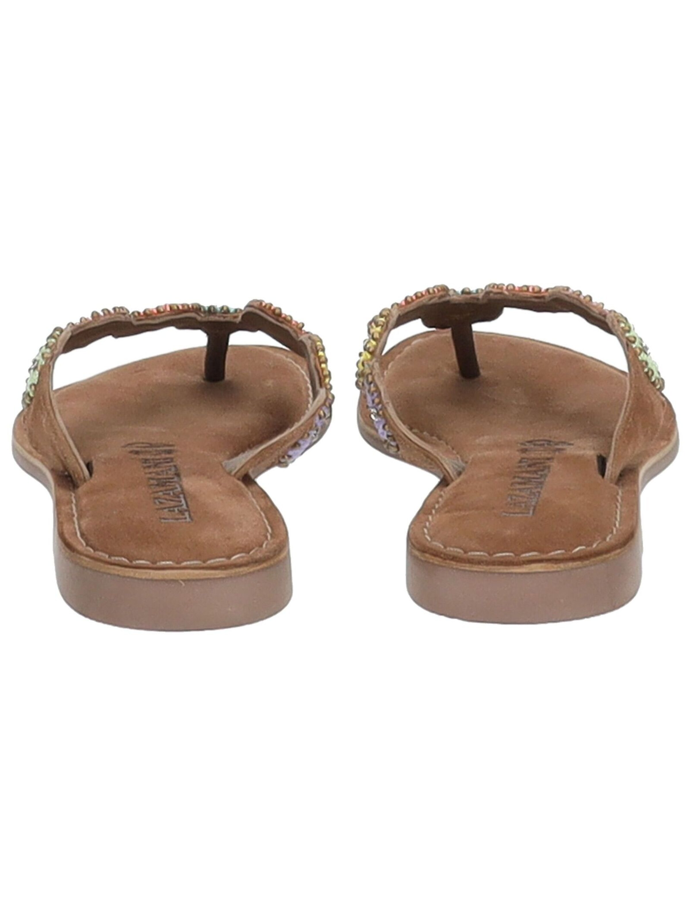 LAZAMANI T-Bar Sandals in Brown