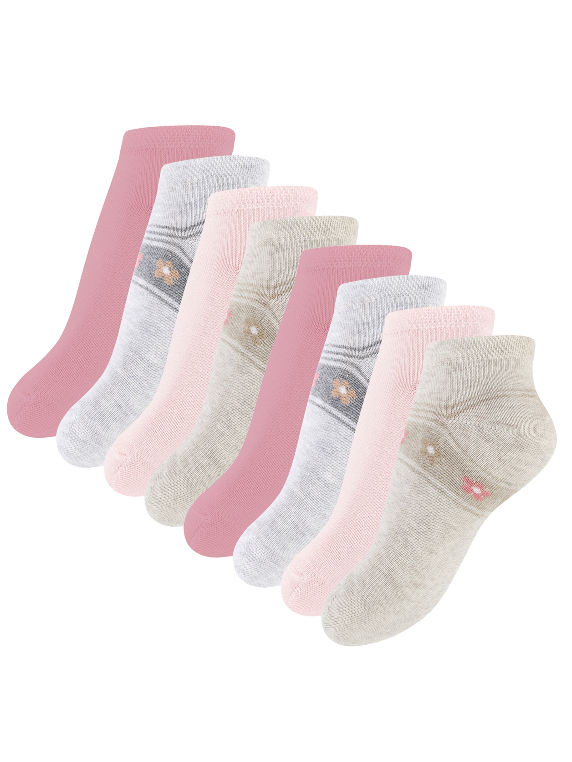 Calzino 'Sweet Flower' di Cotton Prime in grigio: frontale