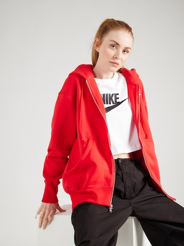 Nike Sportswear Tepláková bunda 'PHNX FLC' - Červená