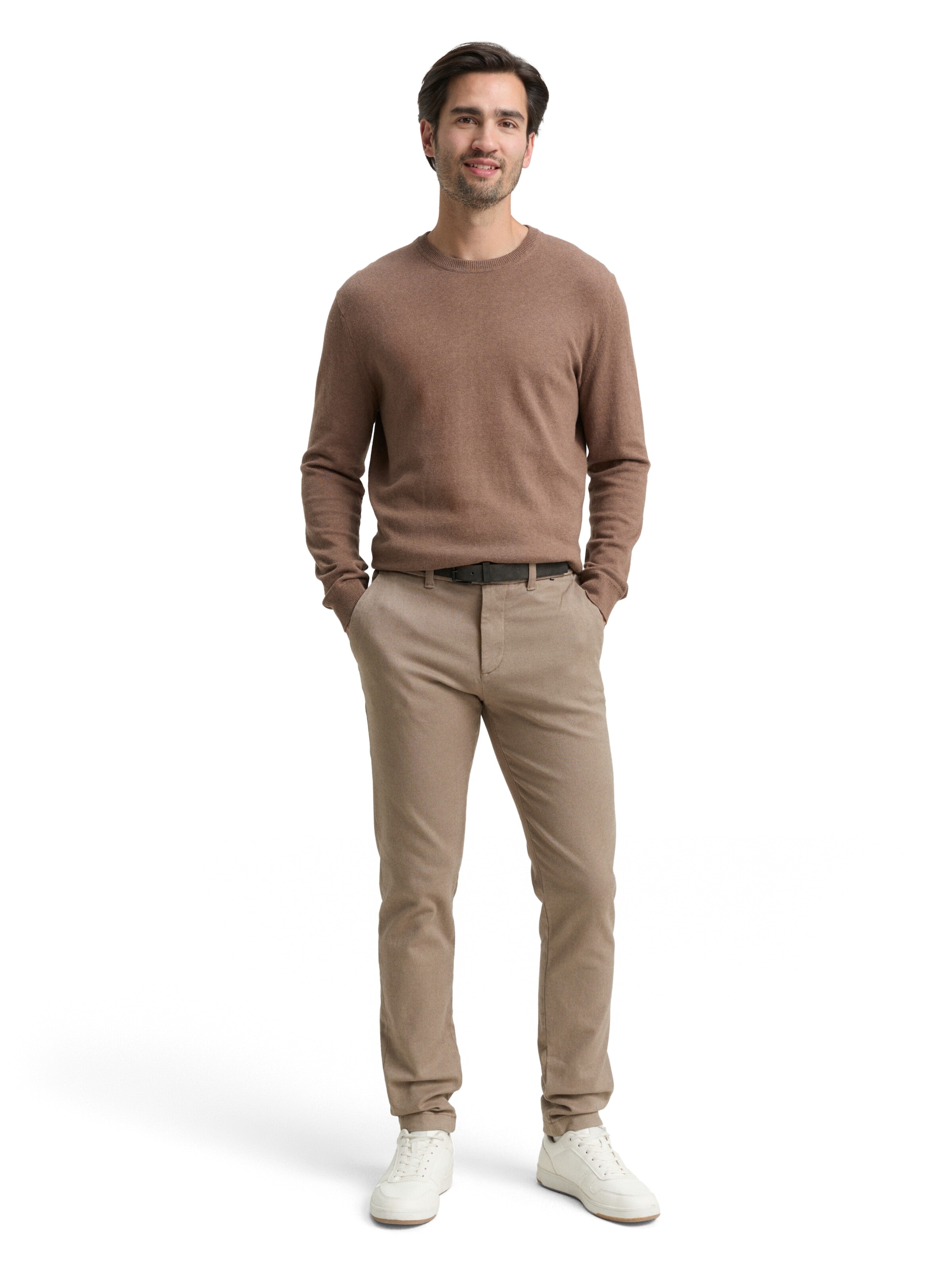 TOM TAILOR Slim fit Chino Pants 'Travis' in Beige