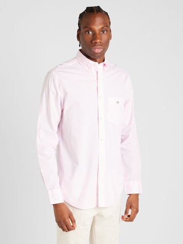 GANT Regular fit Button Up Shirt in Pink: front