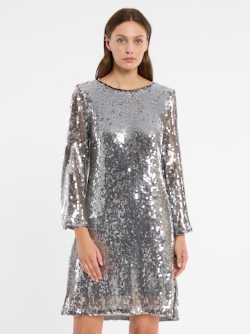 Ana Alcazar Evening dress ' Abda ' in Silver: front