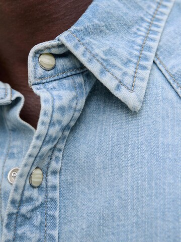 JACK & JONES Slim Fit Hemd 'Western'‌‌‌‌‌‌‌‌ in Blau