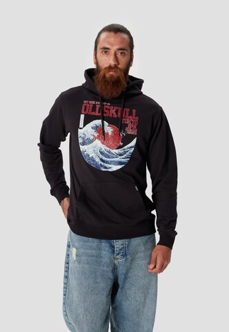 Oldskull Kapuzensweater 'Asian Big W' in Schwarz: Vorderseite