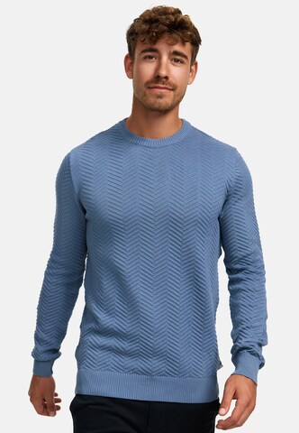 Kronstadt Regular fit Sweater 'Carlo' in Blue: front