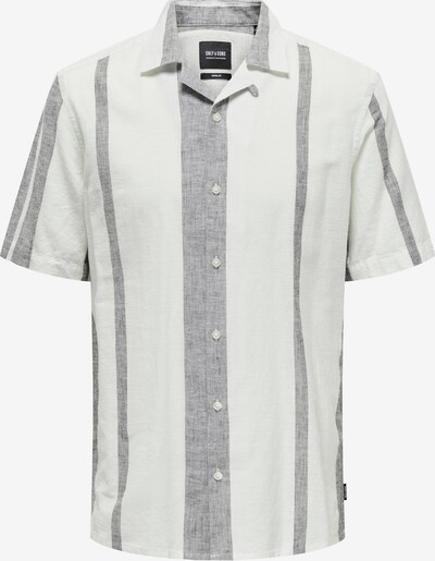 Only & Sons Camisa 'Caiden' em acinzentado / branco, Vista do produto