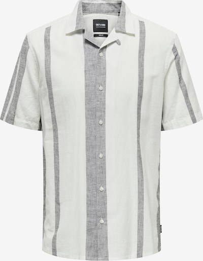 Only & Sons Skjorte 'Caiden' i grå-meleret / hvid, Produktvisning