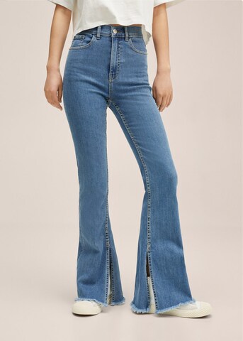 MANGO TEEN Flared Jeans 'Slit' in Blau: predná strana