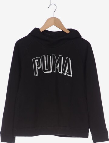 PUMA Sweatshirt & Zip-Up Hoodie in XL in Black: front