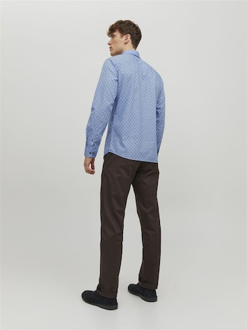 JACK & JONES Slim Fit Hemd 'JJETrekota' in Blau