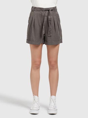 khujo Loose fit Pleat-front trousers 'Elida' in Grey: front
