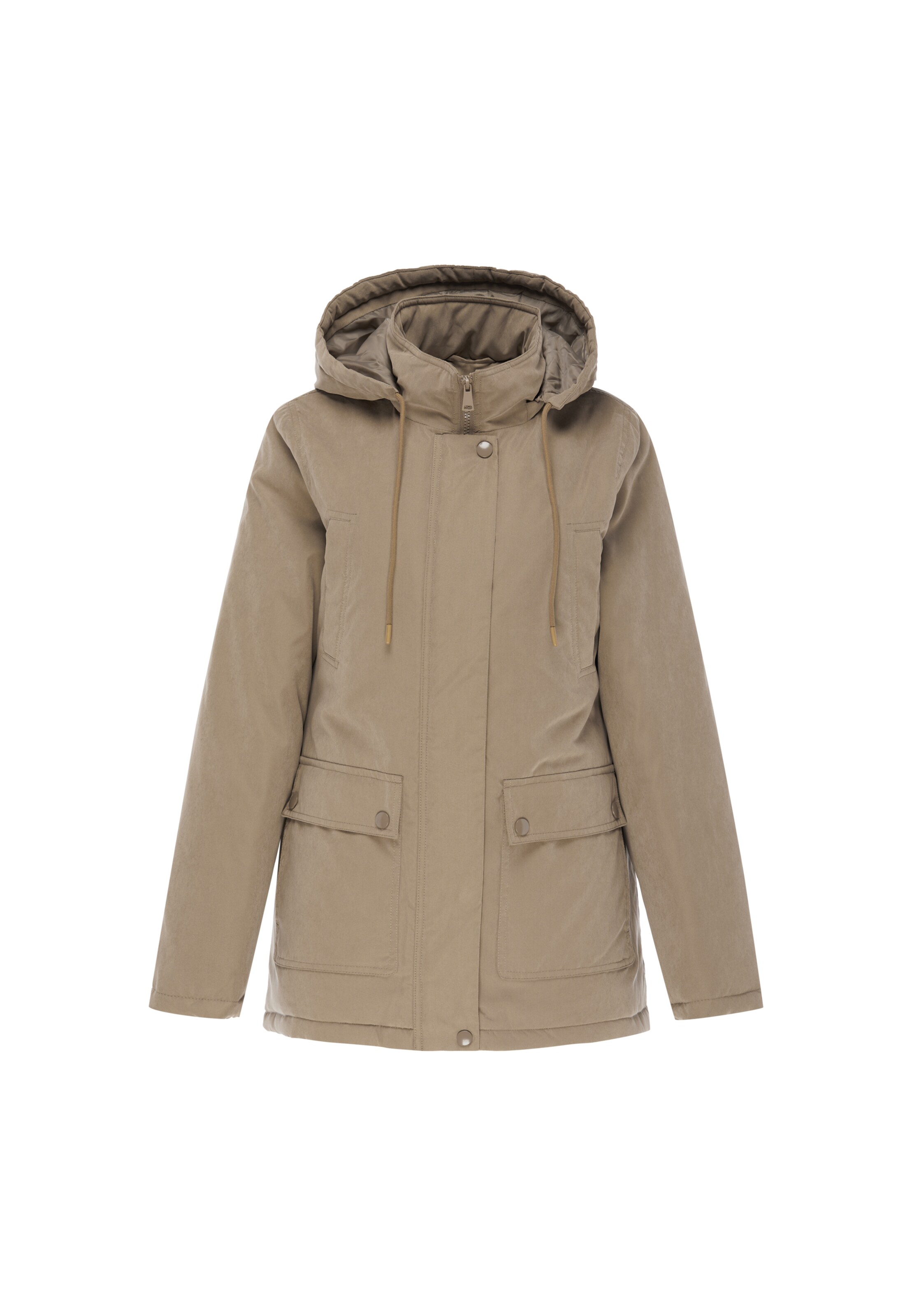 Veste mi-saison Usha en marron : devant