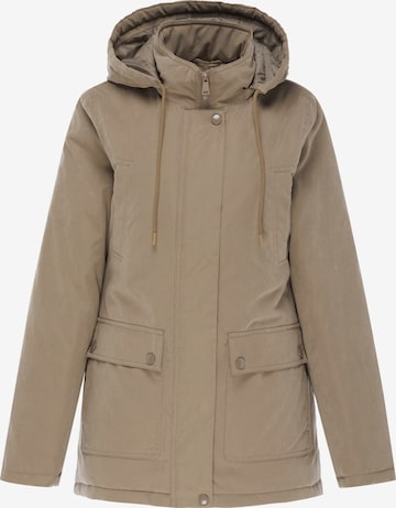 Veste mi-saison Usha en marron : devant