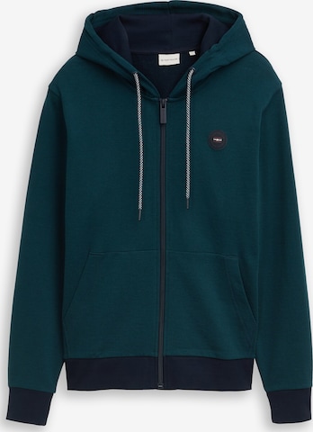 Veste de survêtement TOM TAILOR en vert : devant