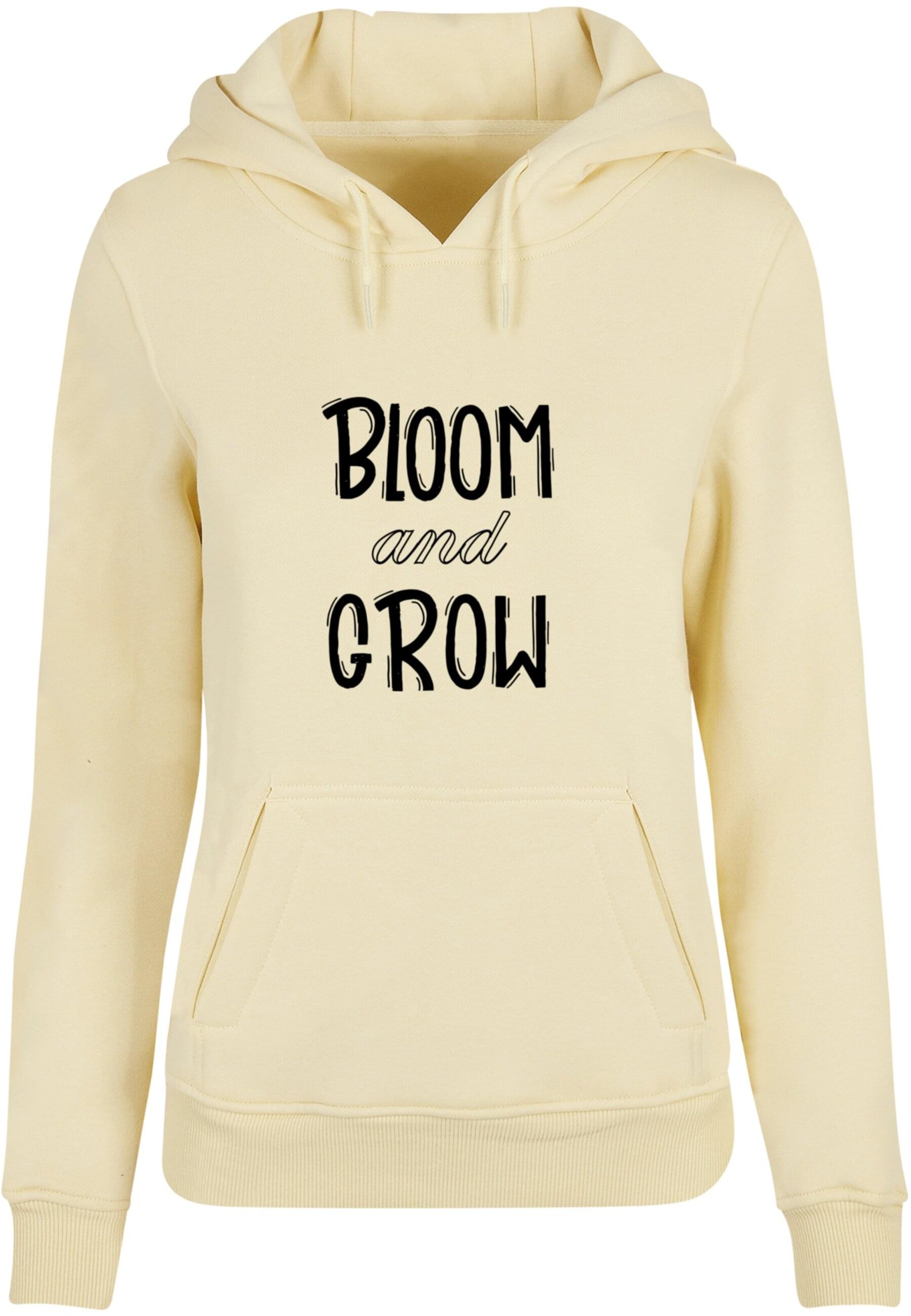 Merchcode Sweatshirt 'Spring - Bloom And Grow' in Geel: voorkant