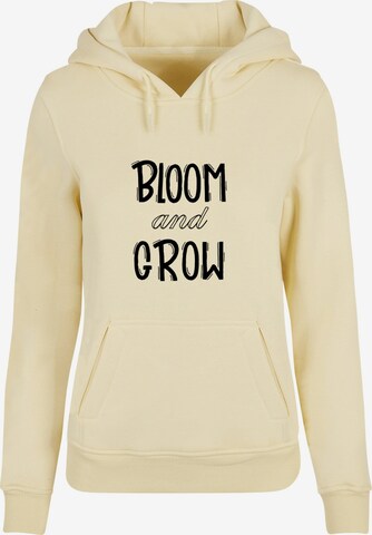 Merchcode Sweatshirt ' Spring - Bloom and grow ' in Yellow: front