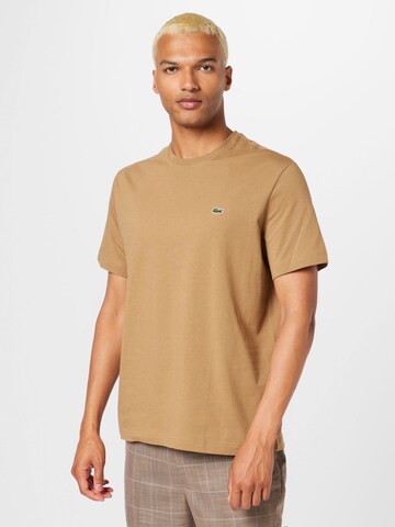 Coupe regular T-Shirt LACOSTE en beige : devant