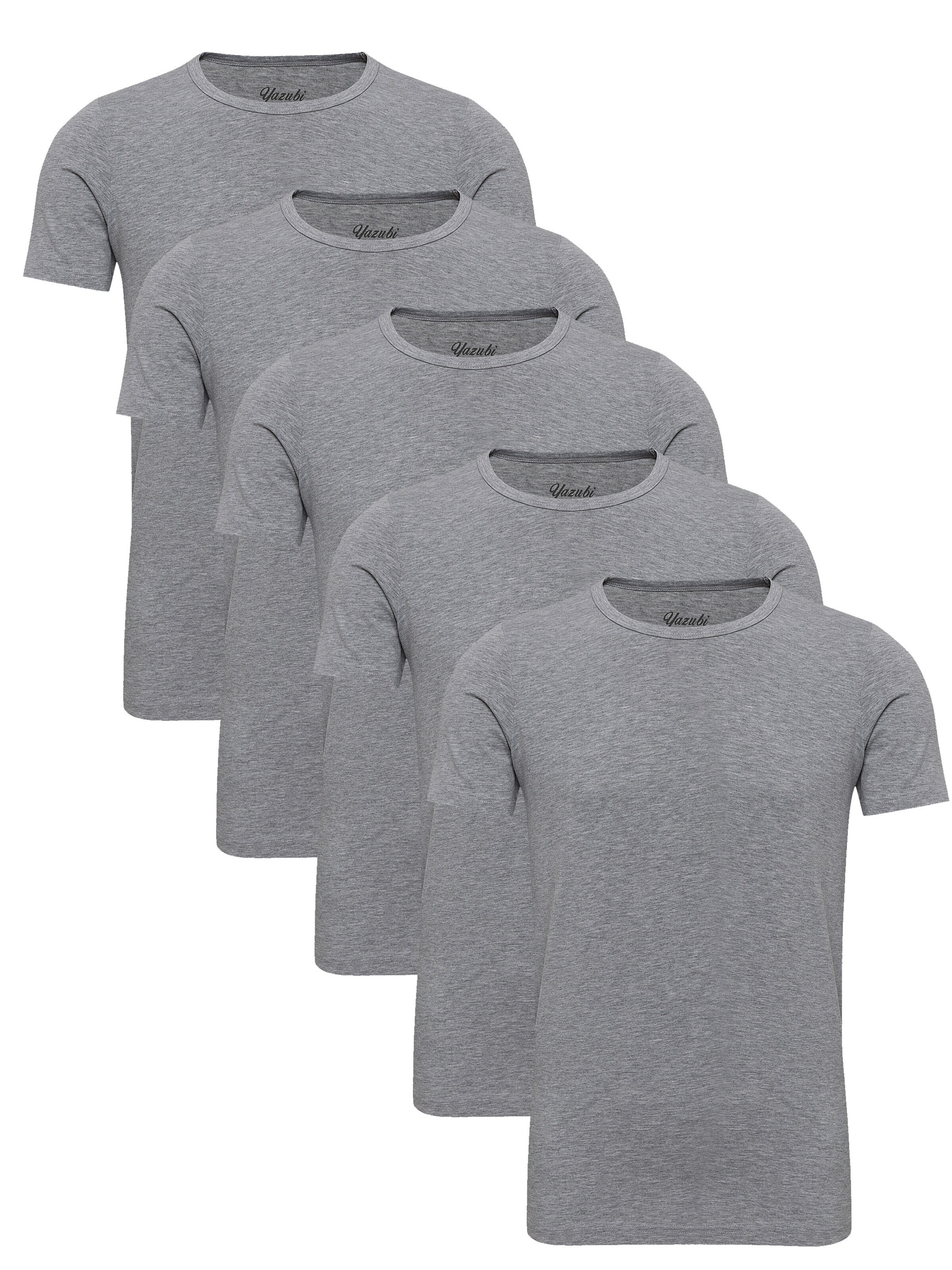 yazubi Shirt 'Mythic Crew Neck' in Grey: front