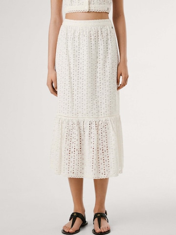 Jupe 'Odelia' Pepe Jeans en blanc : devant