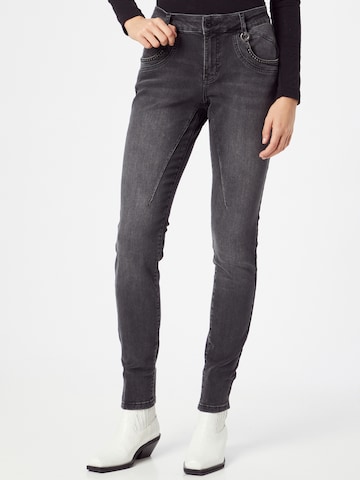 Skinny Jean 'MARY' PULZ Jeans en gris : devant