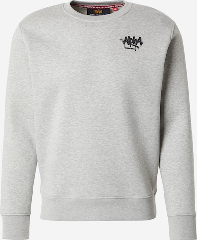 ALPHA INDUSTRIES Sweater majica veličine S u siva melange / crna, Pregled proizvoda
