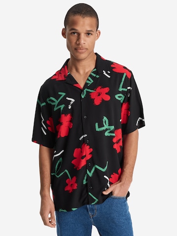 QUIKSILVER Comfort Fit Hemd in Schwarz: Vorderseite