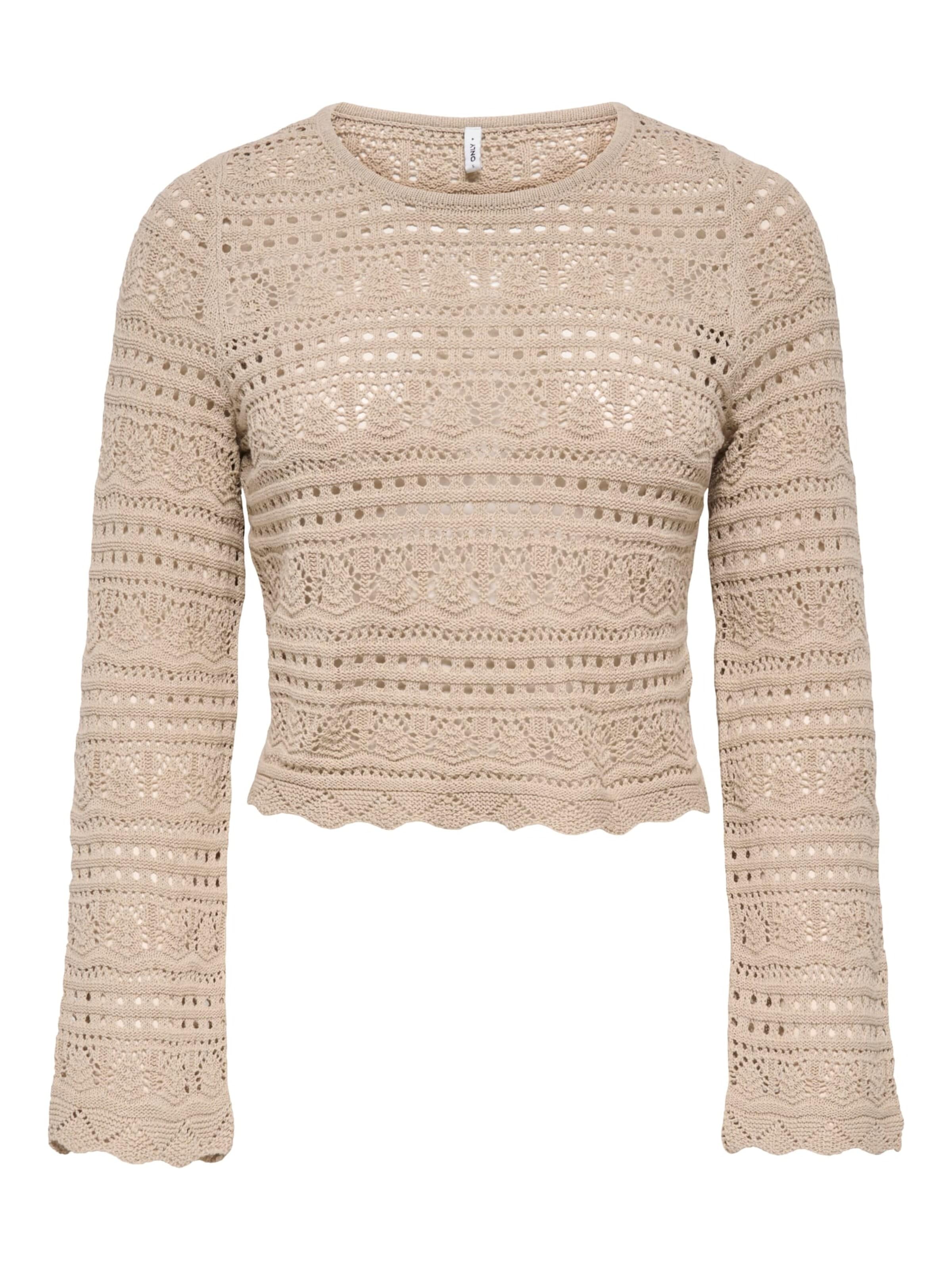ONLY Sweater 'Elke' in Beige: front