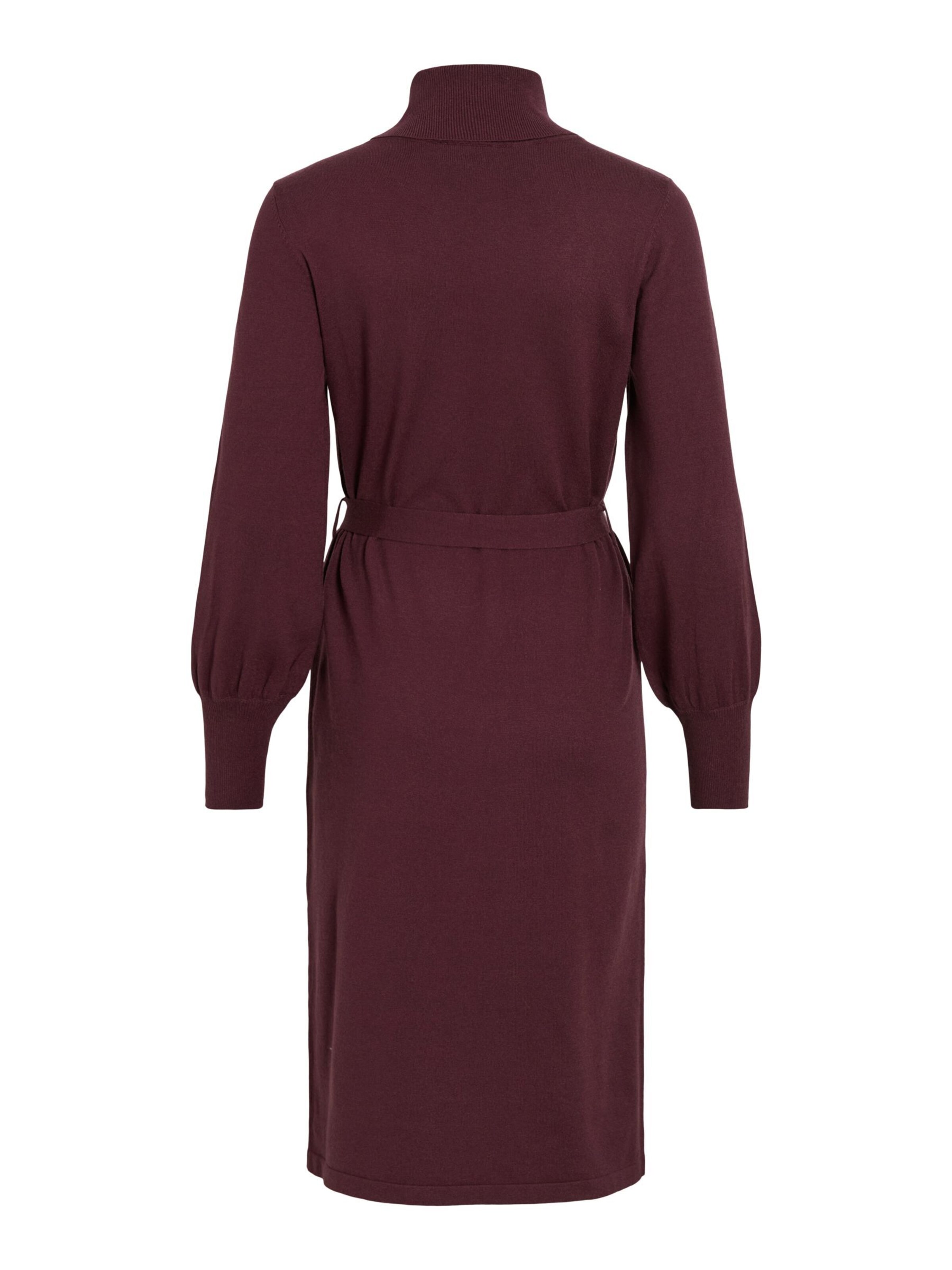 VILA Knit dress 'VIAMANDA' in Red