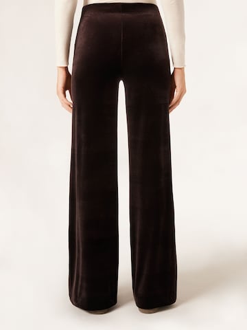 CALZEDONIA Wide leg Pants 'Velvet' in Brown