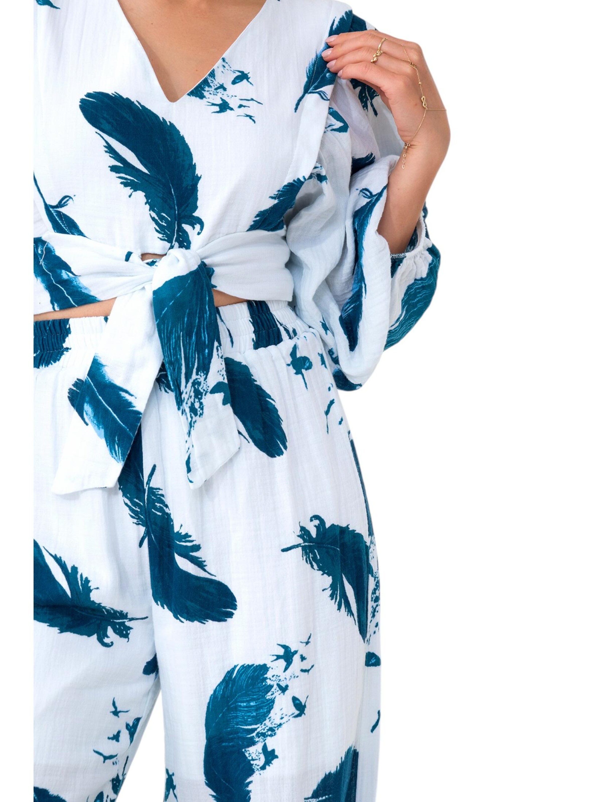 WENOR Hjemmedragt 'FLOWSET' i grøn