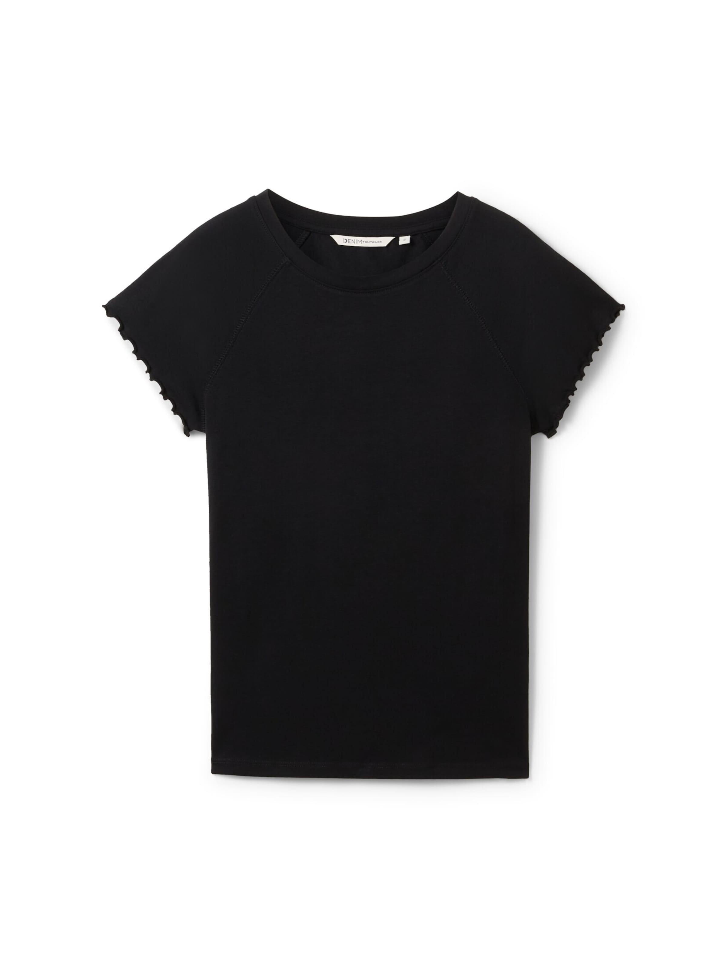 TOM TAILOR DENIM T-Shirt in Schwarz: Vorderseite