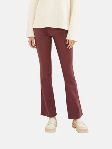TOM TAILOR Boot cut Jeans 'Alexa' in Brown: front