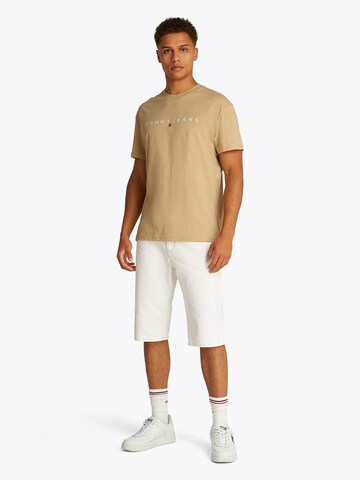 Tommy Jeans T-shirt i beige