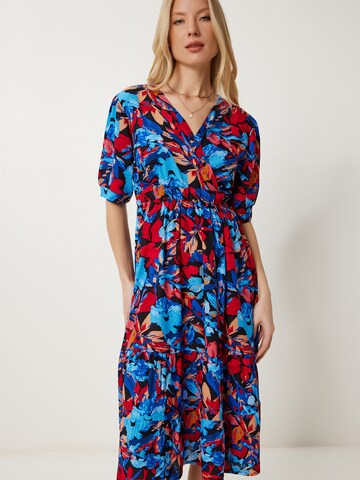 Happiness İstanbul Šaty - Modrá: predná strana