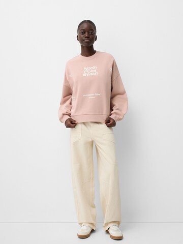 Bershka Bluzka sportowa w kolorze różowy