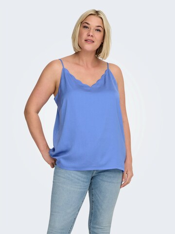 ONLY Carmakoma Топ 'CARDEBBIE' в синьо: отпред