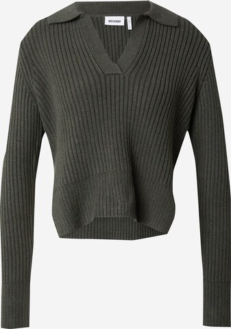 WEEKDAY Sweater 'Halima' in Green: front