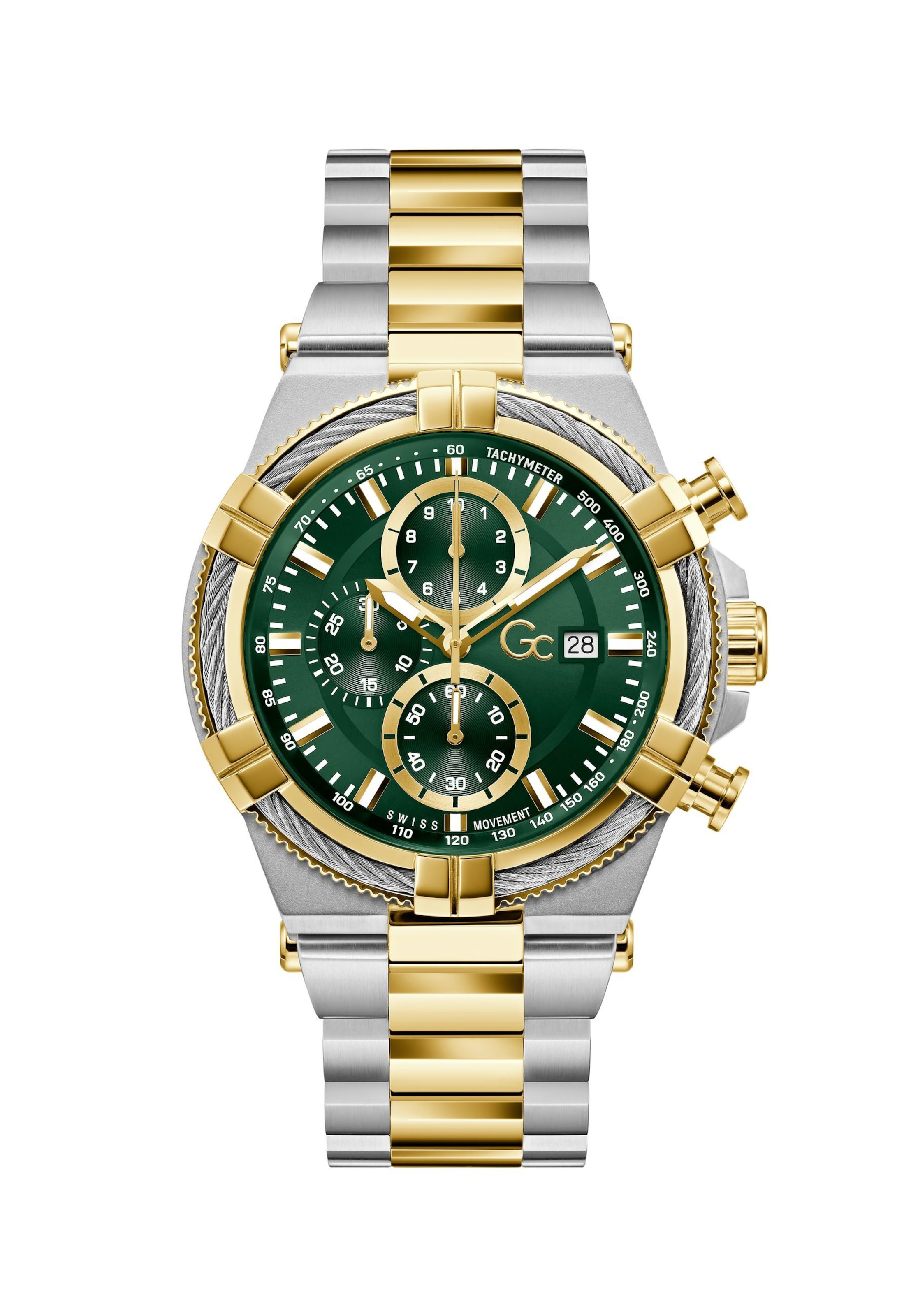 Gc Analog Watch 'Iron Force ' in One size in Gold / Green / Silver, Item view