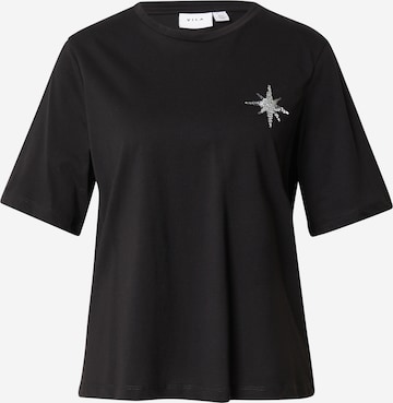 VILA Μπλουζάκι σε μαύρο: μπροστά