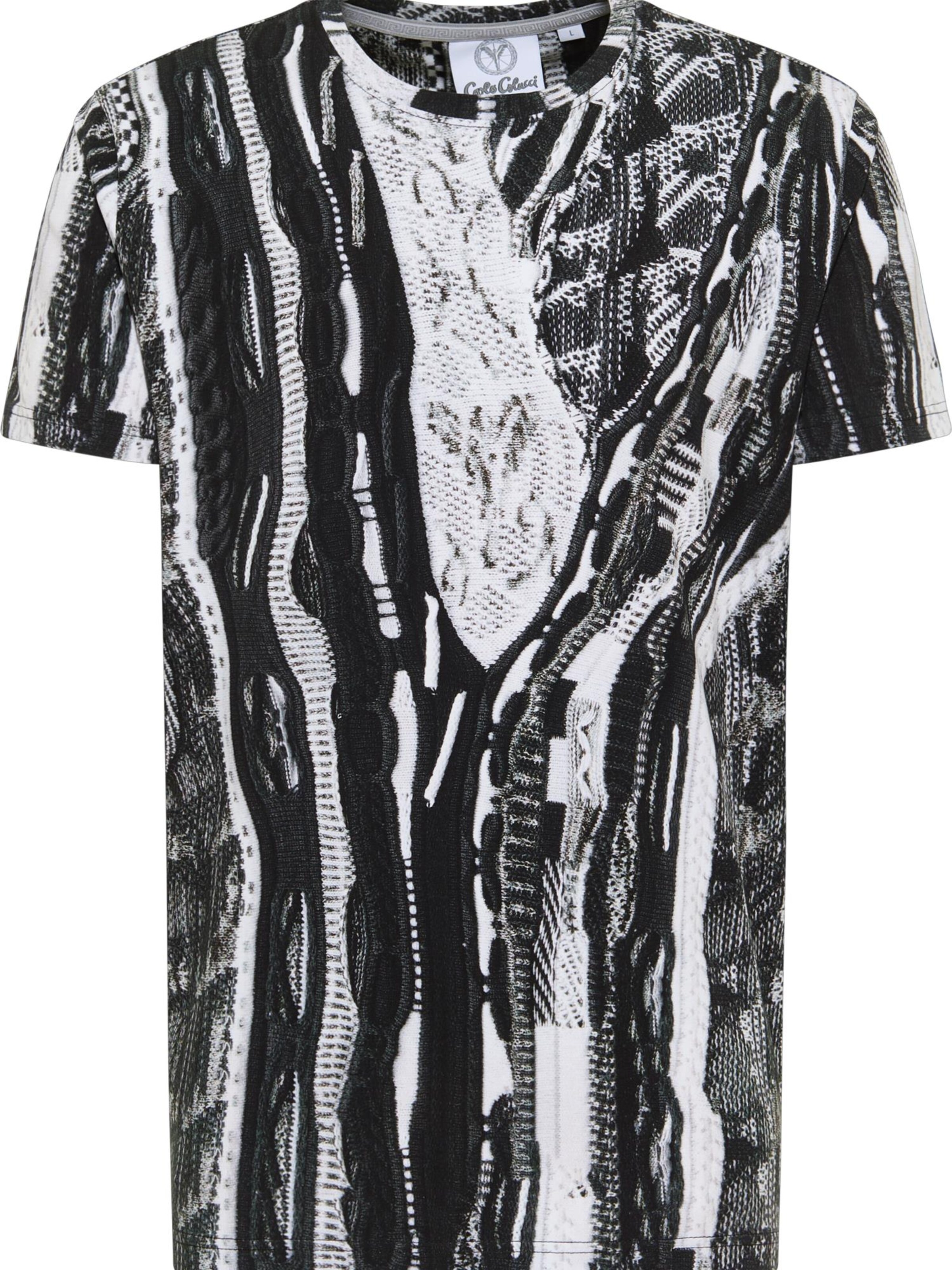 T-Shirt Carlo Colucci en noir : devant